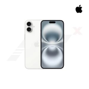 Apple iPhone 16 Plus สีขาว 128GB พร้อมชิป A18 และกล้องคู่ 48MP + 12MP
