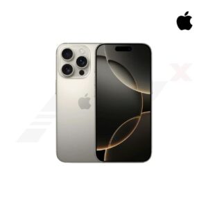 iPhone 16 Pro 128GB สีขาวไทเทเนียม แสดงดีไซน์ด้านหน้าและกล้องหลัง 3 ตัวคุณภาพสูง