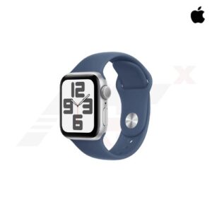 Apple Watch SE GPS 40mm Silver Aluminium Case with Denim Sport Band - S/M (MXEC3SA/A)