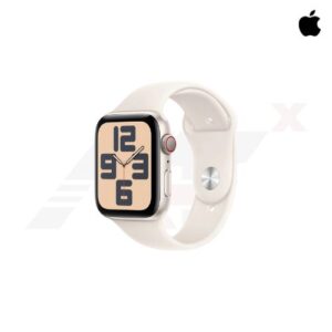 Apple Watch SE GPS + Cellular 44mm Starlight Aluminium Case with Starlight Sport Band - S/M (MXGT3SA/A)