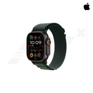 Apple Watch Ultra 2 GPS + Cellular 49mm Black Titanium Case with Dark Green Alpine Loop - Medium (MX4R3TH/A)