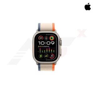 Apple Watch Ultra 2 GPS + Cellular 49mm Titanium Case with Orange/Beige Trail Loop - M/L (MRF23TH/A)