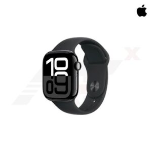 Apple Watch Series 10 GPS + Cellular 42mm Jet Black Aluminium Case with Black Sport Band - S/M (MWX63SA/A)
