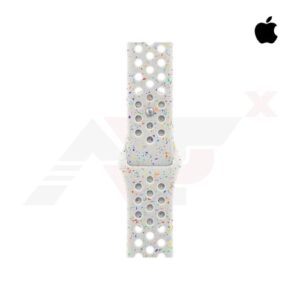 Apple Watch 46mm Pure Platinum Nike Sport Band ขนาด S/M สายแข็งแรงนุ่ม พร้อมรูระบายอากาศและลวดลายเกล็ดสีสันสวยงาม