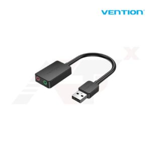 SOUND VENTION 2-port USB External Sound Card 0.15M Black