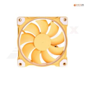 พัดลม ID-COOLING ZF-12025 สีเหลือง ขนาด 120 มม. พร้อมไฟ LED สีขาว