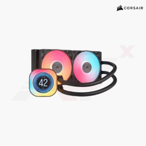 CORSAIR TITAN 240 RX LCD ชุดน้ำ RGB สีดำ พร้อมจอ LCD รองรับ Intel และ AMD