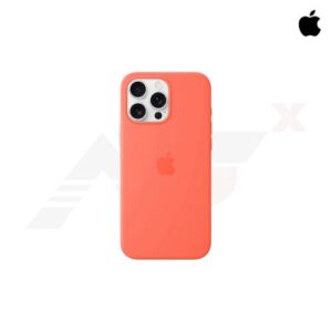 เคสซิลิโคนสี Tangerine สำหรับ iPhone 16 Pro Max จาก Apple พร้อม MagSafe สัมผัสนุ่ม ปกป้องรอบด้าน