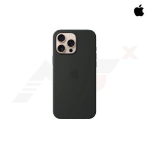 เคสซิลิโคน Apple สีดำ สำหรับ iPhone 16 Pro Max พร้อม MagSafe ปกป้องรอบด้าน