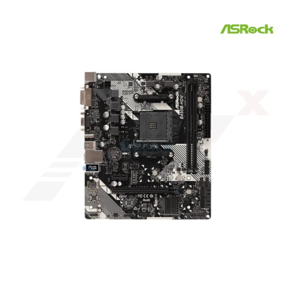 เมนบอร์ด ASROCK B450M-HDV R4.0 รองรับ AM4, M.2, USB 3.1 และจอหลายพอร์ต