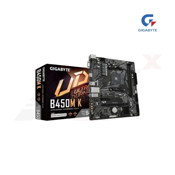 เมนบอร์ด GIGABYTE B450M-K REV.2.0 รองรับ Ryzen, มี M.2, RAM 64GB