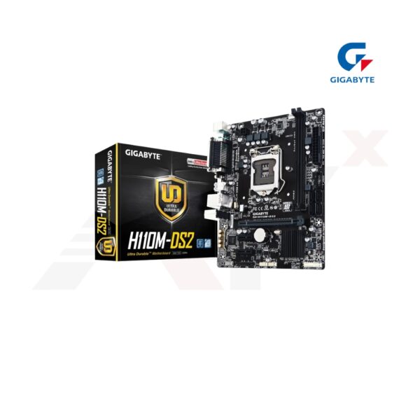 เมนบอร์ด GIGABYTE H110M DS2 DDR4 สำหรับ Intel Gen 6/7