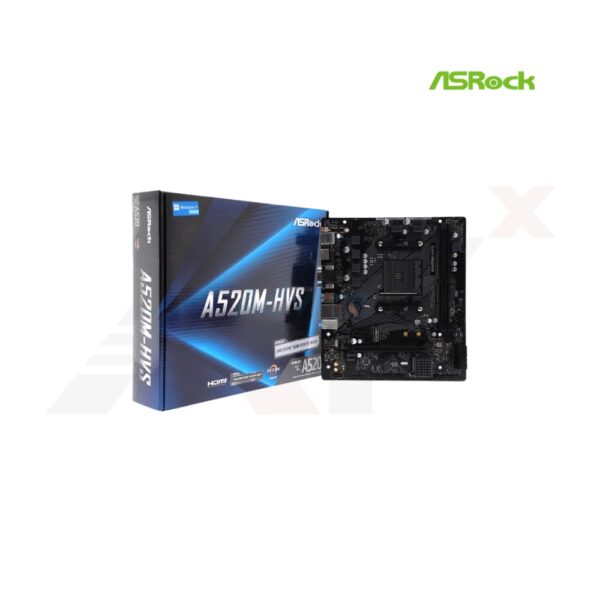 เมนบอร์ด ASRock A520M-HVS รองรับ AMD Ryzen DDR4 แรงถึง 4733 MHz
